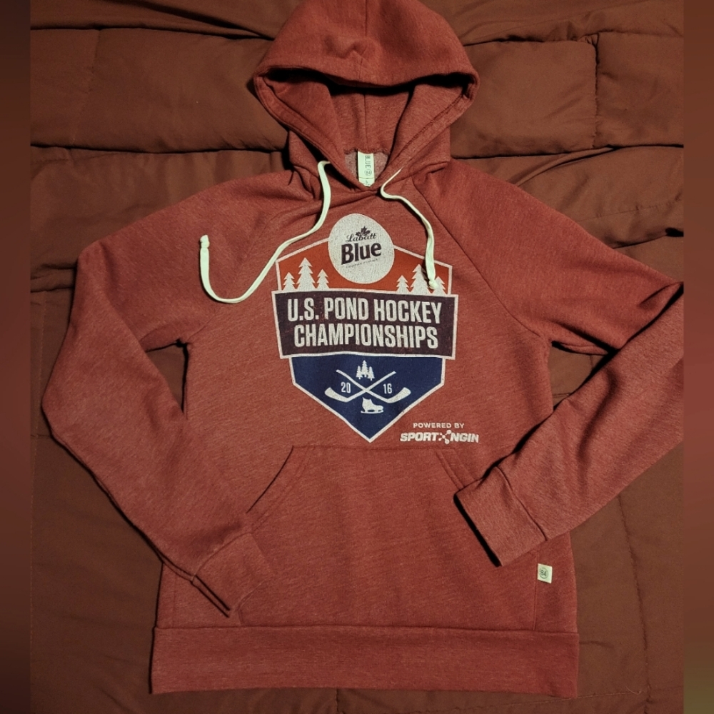 Red Pullover Hoodie 2016 US Pond Hockey Championships